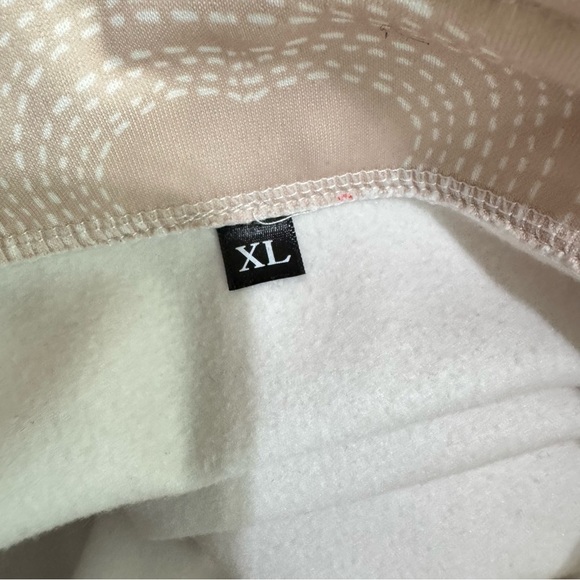 Women’s Dusty Pink Paisley Stitch Print Zippered Mock Collar Pull Over - Picture 6 of 6